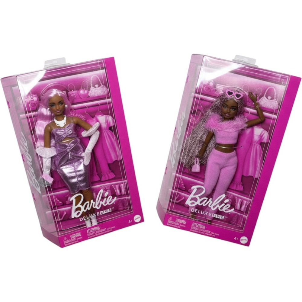 Barbie‎ Deluxe Style Dolls Lot of 2 # 1 and 4 fashionista glamorous NEW Rare